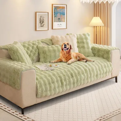 Obrázok produktu pre Poťah na pohovku, zelený, 90x180 cm, materiál: plyš