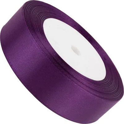 Produktbild von Dekolo Satin  Schleife  Hochzeit  Satinband Geschenkband Schleifenband Geburtstag Deko 25mm x 32m Rolle Dunkelviolett