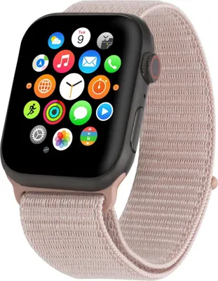 Produktbild von Nylonový remienok pre Apple Watch Series 4 s priemerom 44 mm v ružovej farbe Nastaviteľný elastický športový remienok, vhodný pre iWatch