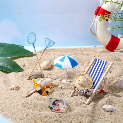 Produktbild von Mini-Dekoration Stranddekorationen - 9 Stück Fischdekoration - Miniaturzubehör - Mikrolandschaft - Zen - Garten - Landschaftsarchitektur - Puppenhaus - Geschenk - Miniaturset