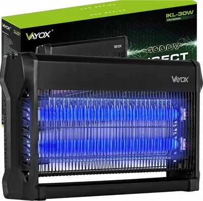 Produktbild von Vayox UV Insektenlampe Insektenfalle Elektrisch Insektenvernichter IKL-30W | 4000V | Schwarz