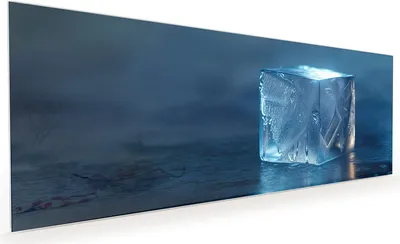 Produktbild von Küchenrückwand Spritzschutz Glas mit Motiv Eiswürfel 40 x 40 cm