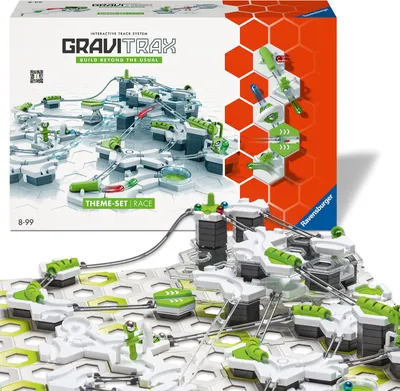 Image de Ravensburger - GraviTrax Starter Set Race - 180 pièces - Jeu de construction créatif - Circuit de marbre à construire - âge 8 - 22439