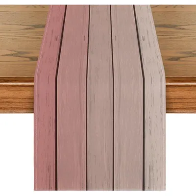Immagine prodotto di Runner da tavolo rosa, stile rustico antico, in legno, 40x140 cm