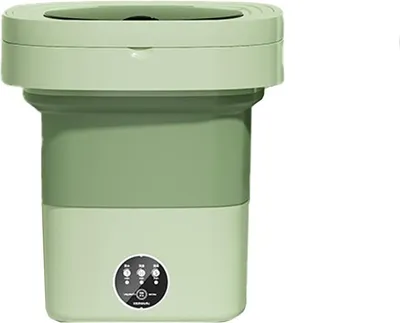 Immagine prodotto di INF Lavatrice pieghevole 9L - Mini lavatrice portatile con centrifuga e scarico automatico Verde