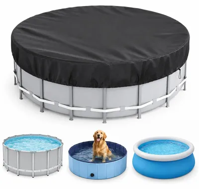 Immagine prodotto di Telo copripiscina rotondo - Ø 366 cm - Poliestere 420D - Nero