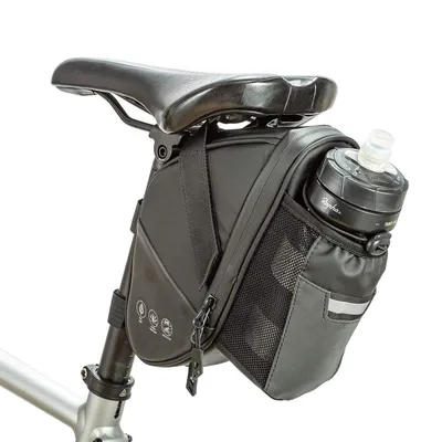 Produktbild von Fahrradsatteltasche, 1,5L wasserdichte Fahrradsatteltasche, mit Flaschenhalter, geeignet für Mountainbikes und Rennräder, kratzfest, reflektierend.