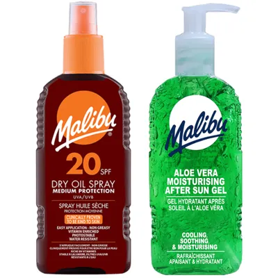 Produktbild von Malibu SPF20 Bräunungsöl 200 ml + Aloe After-Sun Gel 200 ml