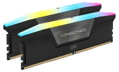 Produktbild von DIMM 64 GB DDR5-6400 (2x 32 GB) Dual-Kit (schwarz, CMH64GX5M2D6000C40, Vengeance RGB, INTEL XMP)