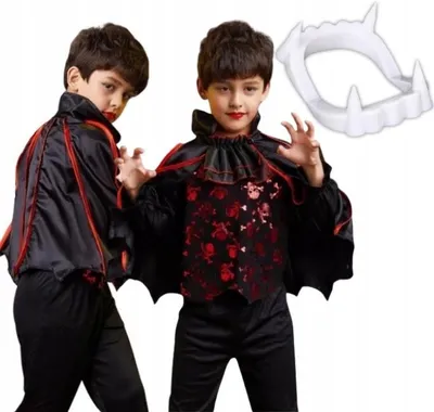 Produktbild von Hopki Kinder Kostüm Vampir Dracula mit Zähnen Halloween