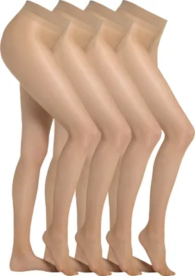 Produktbild von Camano Strumpfhose 4er-Pack mit verstärkter Ferse alabaster 42-44