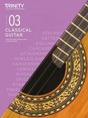 Produktbild von Trinity College London Classical Guitar Exam Pieces From 2020: Grade 3