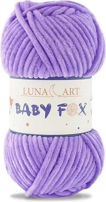 Obrázek produktu pro Luna Art Baby Fox vlna, plyšově měkká, 100% polyester, 100 g, lila barva