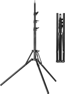 Zdjęcie produktu dla Statyw oświetleniowy do studia fotograficznego, metalowy pierścieniowy reflektor, statyw o wysokości do 200 cm, z gwintem 1/4 cala, przeznaczony do studia fotograficznego, do użycia z reflektorami, softboxami, lampami LED, wideo i pierścieniowymi lampami