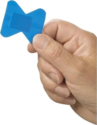 Produktbild von Detektierbare Fingerkuppenpflaster, blau, 50 x 45 mm, 50 St.