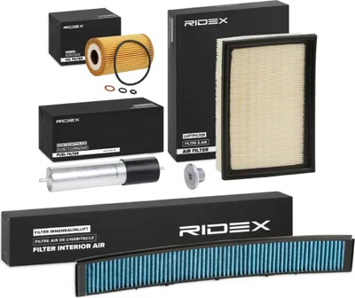 Produktbild von RIDEX Filterset Inspektionspaket Filtersatz für BMW 3 Limousine (E46) 3 Touring (E46) 3 Coupe (E46)