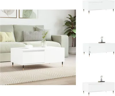 Produktbild von vidaXL Couchtisch Weiß 90x50x36,5 cm Holzwerkstoff -  Couchtische