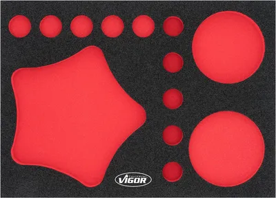 Produktbild von VIGOR Weichschaumeinlage leer V7270-L L x B x H: 393 mm x 282 mm x 35 mm