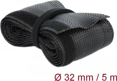 Image de DELOCK Geflechtschlauch mit Klettverschluss 5mx32mm schwarz