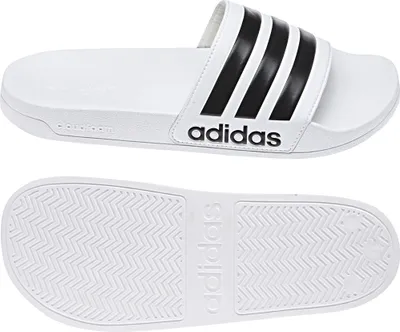 Produktbild von Adidas Adilette Cloudfoam, Männlich, Erwachsener, Rutschen, Schwarz, Weiß, Abbildung, Synthetik