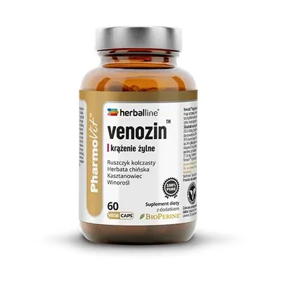 Obrázok produktu pre KAPSULKY NA ŽILNY OBRUH (VENOZIN) BEZLEPKOVÉ 60 ks - PHARMOVIT (HERBALLINE)