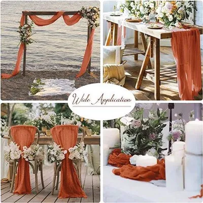 Productafbeelding van Tafelloper Oranjerood 90 x 180 cm - Ideaal voor Bruiloften en Feesten