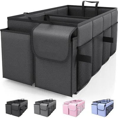 Produktbild von Große faltsichere Kofferraumbox für den Kofferraum, Kofferraumbox, Auto-Innenraumaccessoires, Kofferraumbox für den Heckklappen, schwarz