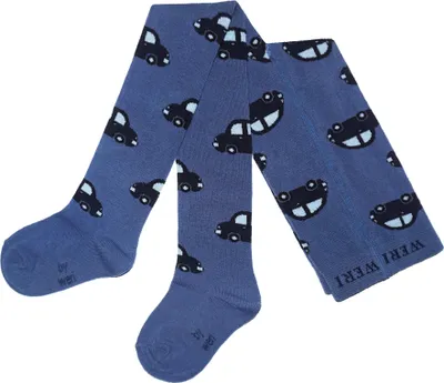 Produktbild von Kinderstrumpfhosen für Jungen aus Baumwolle Große Autos Jeans Größe 98-104