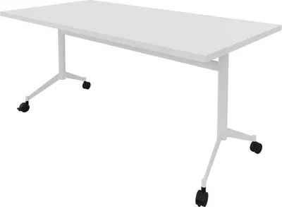 Produktbild von Quadrifoglio Mehrzwecktisch Pop-up weiß rechteckig, T-Fuß-Gestell weiß, 160,0 x 80,0 x 74,0 cm