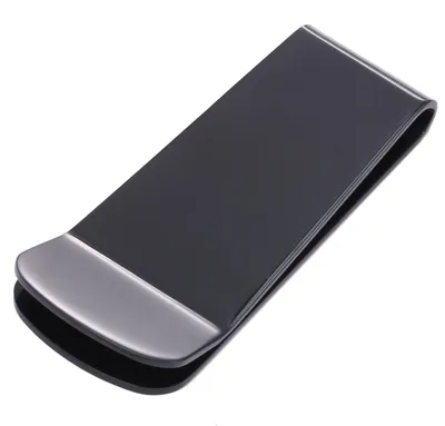 Immagine prodotto di Morsetto per banconote, acciaio inossidabile, nero, dimensione standard, fermaglio per denaro