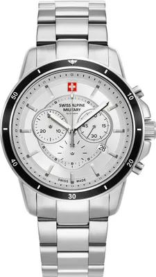 Produktbild von Swiss Alpine Military Herren Uhr Chronograph Analog Quarz 7089.9132SAM Edelstahl