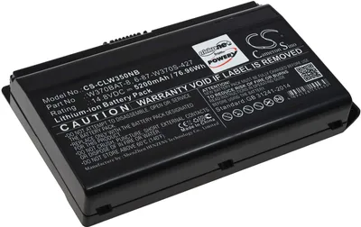Produktbild von Akku für Clevo W350ST Laptop 14,8V 5200mAh 77Wh 144x94x23mm