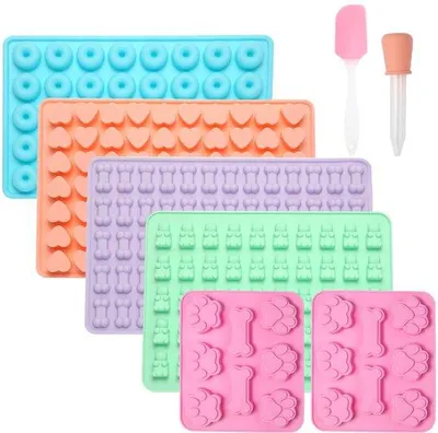 Image de Moule en silicone pour biscuits pour chiens, pour préparer des biscuits maison, sans BPA, lot de 8 moules, idéal pour les recettes de chocolats, de friandises et de biscuits