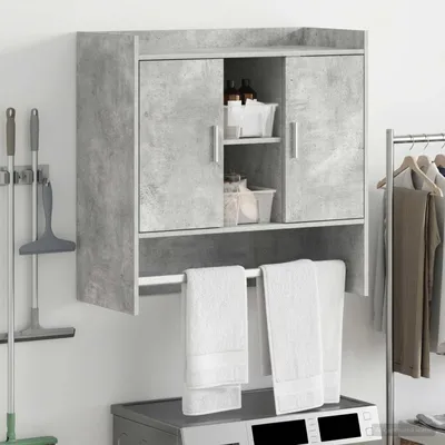 Produktbild von Maison Exclusive - Wandregal Wandhalterung Betongrau 80 x 36 x 80 cm Holzwerkstoff