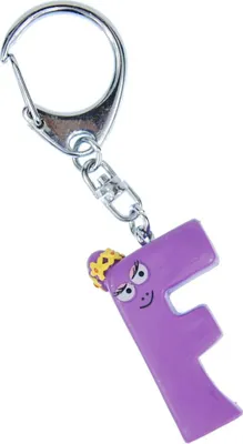 Produktbild von F Barbapapa Schlüsselanhänger Miniblings Anhänger Buchstabe Initiale Vorname lila
