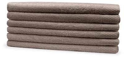 Productafbeelding van Eleganzzz Badstof Gastendoek 100% Katoen 30x50cm - taupe - set van 6