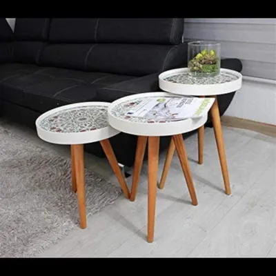 Produktbild von HOOZ 4er Set Möbelfüße aus Holz Dunkel 35 cm