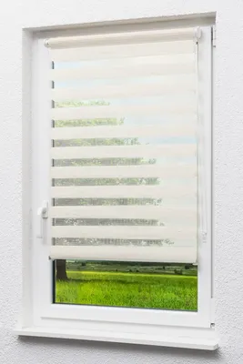 Produktbild von Doppelrollo mit Trägerprofil (B x H) 90cm x 150cm in beige/natur , zum Klemmen und Schrauben