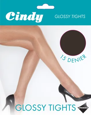 Image de Cindy Collants brillants pour femmes, 15 deniers LW102 (Medium) (Noir marron)