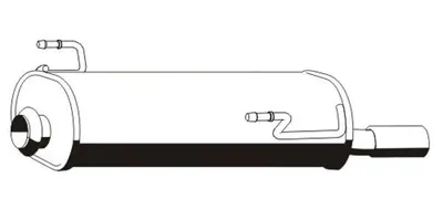 Produktbild von VEGAZ PGS-201ERNS Endschalldämpfer passend für PEUGEOT 206 Schrägheck (2A/C) Auspuff