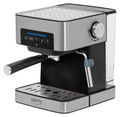 Zdjęcie produktu dla Ekspres do kawy, Camry, CR 4410, ciśnienie pompy 15 bar, moc 850 W, przezroczysty, zdejmowany zbiornik na wodę 1600 ml, system cappuccino mieszający parę z mlekiem i powietrzem, wielokolorowy