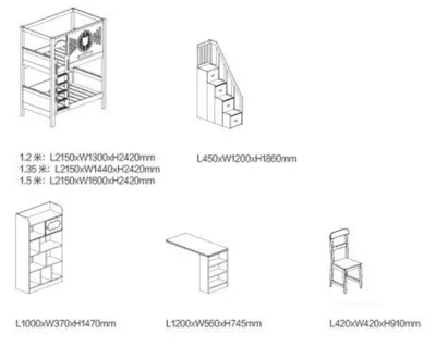 Produktbild von Loftbett Etagenbett Kinderhochbett Stockbett Kinderbett Hochbett Bett