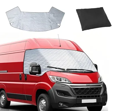 Immagine prodotto di Copertura parabrezza per Fiat Ducato X250/290, Peugeot Boxer, Citroen Jumper dal 2006 al 2025, protezione solare, protezione dal gelo, colore argento