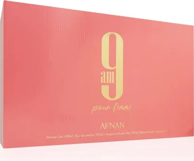 Immagine prodotto di Afnan 9am pour Femme EDP 100 ml + spray corpo 150 ml + BL 100 ml + SG 100 ml W