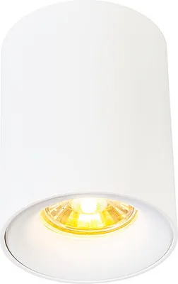 Produktbild von QAZQA - Design Moderner AufbauSpot I Spotlight I Deckenspot I Deckenstrahler I Strahler I Lampe I Leuchte weiß GU10 50mm - Ronda I Wohnzimmer I Schlafzimmer - Stahl Zylinder - LED geeignet GU10