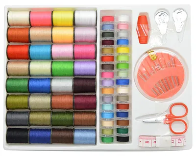 Nähgarn-Set, 70-teilig, 64 Farben, Polyester, für Nähmaschinen