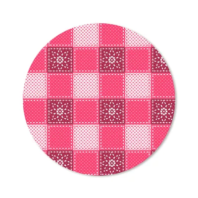 Produktbild von MuchoWow® Mauspad Mousepad Rosa - Muster - Blumen 40x40 cm - Mousepads - Maus Mat - Pad - Mausunterlage - Schreibtisch Accessoires