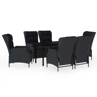 Obrázek produktu pro vidaXL 7dílný zahradní jídelní set Dark Grey