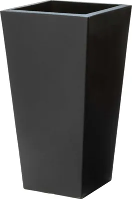 Image de Step2 Tremont Pot de Fleur - Carré et Grand - Onyx noir | Jardinière Balcon Léger et Facile à déplacer - Plastique rotomoulé - 38,1 x 38,1 x 71,1 cm