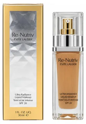 Produktbild von Estée Lauder Re-Nutriv Ultra Radiance Liquid Makeup SPF 20, Pumpenflasche, Flüssigkeit, Jeder Hauttyp, Schutz, Glättend, Weichmachend, Aufhellend, Feuchtigkeitsspendend, Dunkle Haut, Neutral